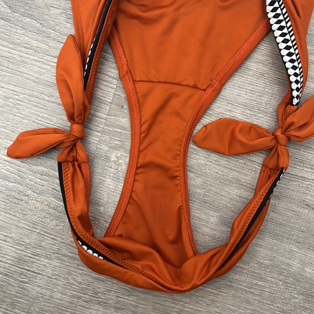 Lemlem by Liya Kebede Lena Bikini Side Tie Bottom Brown Size S - Picture 8 of 11